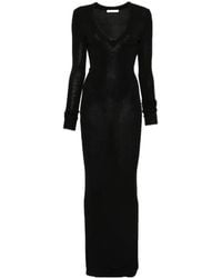 Entire studios - Long Sleeve V-Neck Knitted Dress - Lyst