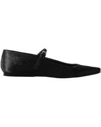Loulou de Saison - Leone Pony-Effect Leather Mary Jane Flats - Lyst