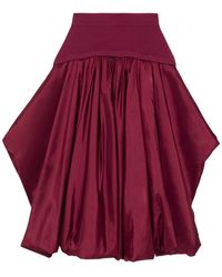 Jonathan Simkhai - Corinn Bubble Taffeta Midi Skirt - Lyst