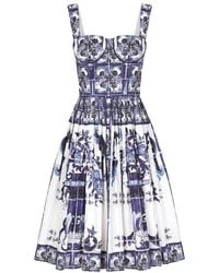 Dolce & Gabbana - Midi Corset Dress - Lyst