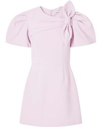 Rebecca Vallance - Yolanda Bow-Detail Puff-Sleeve Mini Dress - Lyst