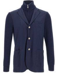 Eleventy - Ribbed Sleeve Bib Blazer - Lyst