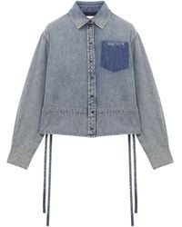 McQueen - Logo-Embroidered Denim Shirt - Lyst