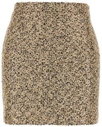 Alessandra Rich - Straight Hem Tweed Mini Skirt - Lyst