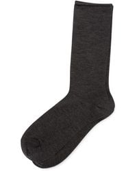 Brunello Cucinelli - Fine-Knitted Rolled Trim Socks - Lyst