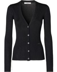Fendi - Wool Ribbed Cardigan - Lyst