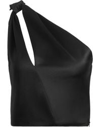 Alice + Olivia - Piera One-Shoulder Twisted Vest - Lyst