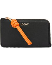 Loewe - Leather Knot Coin And Card Holder - Lyst