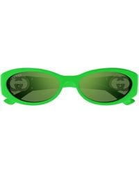 Gucci - Eyewear Oval Frame Sunglasses - Lyst