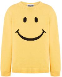 Moschino - Logo Embroidered Crewneck Jumper - Lyst