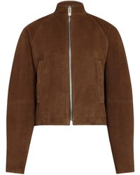 Alaïa - Round Suede Jacket - Lyst