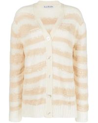 Acne Studios - Soft Knit Cardigan With V-Neck And Relaxed Fit - Lyst