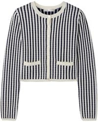 FRAME - Cable Knit Cardigan - Lyst