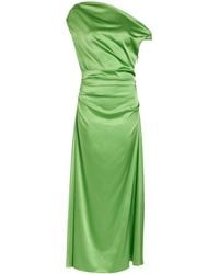 STAUD - Draped Stretch-Silk Maxi Dress - Lyst