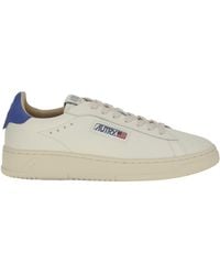 Autry - Dallas Low Bicolor Smooth Calfskin Sneakers With Logo - Lyst