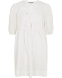Ganni - Tieup Mini Drs Ld99 - Lyst