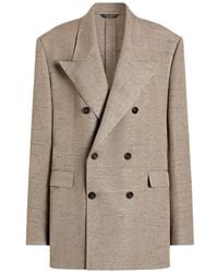 Dolce & Gabbana - Double Breasted Silk Nylon Tailored Jacket - Lyst