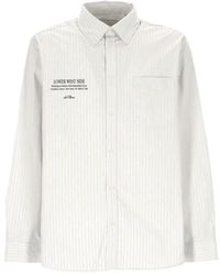 Les Deux - Striped Print Shirt - Lyst