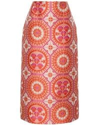 La DoubleJ - Patterned-Jacquard Midi Pencil Skirt - Lyst