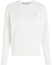Tommy Hilfiger - Crewneck Cableknit Sweater - Lyst