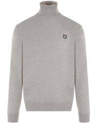 Maison Kitsuné - Maison Kitsuné Bold Fox Head Patch Turtleneck Jumper - Lyst