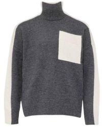 JW Anderson - Jw Anderson Panelled High-Neck Long-Sleeved Jumper - Lyst