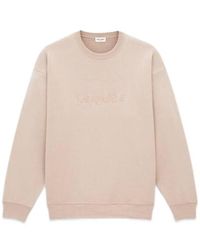 Saint Laurent - Logo Embroidered Crewneck Sweatshirt - Lyst