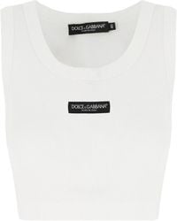 Dolce & Gabbana - Ribbed Cropped Top - Lyst