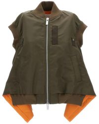 Sacai - Asymmetric Hem Zip-Up Gilet - Lyst