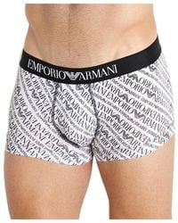 Emporio Armani - Logo-Print Boxer Pants - Lyst