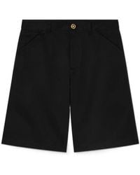 Versace - Logo-Patch Knee-Length Shorts - Lyst