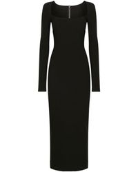 Dolce & Gabbana - Jersey Long-Sleeve Dress - Lyst