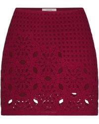 FRAME - Postcard Crocheted Knitted Skirt - Lyst