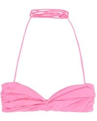 Magda Butrym - Knot Detailed Halterneck Bikini Top - Lyst