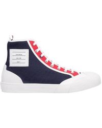 Thom Browne - Contrast-Panel High-Top Sneakers - Lyst