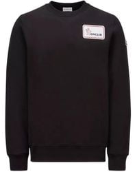 Moncler - Logo Printed Crewneck Sweatshirt - Lyst