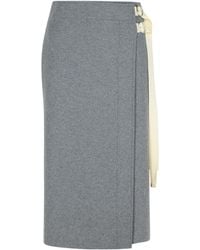 Jil Sander - Wrap-Designed A-Line Midi Skirt - Lyst