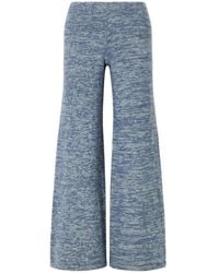 The Elder Statesman - Nimbus Knitted Cashmere And Silk-Blend Wide-Leg Pants - Lyst