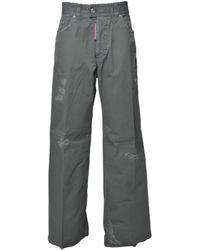 DSquared² - Distressed Straight-Leg Trousers - Lyst
