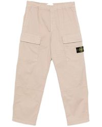 Stone Island - Elasticated-Waistband Cargo Trousers - Lyst