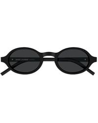 Saint Laurent - Eyewear Oval Frame Sunglasses - Lyst