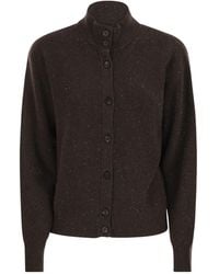 Peserico - Button-Up High Neck Cardigan - Lyst