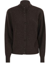 Peserico - Button-Up High Neck Cardigan - Lyst