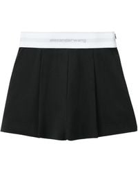 Alexander Wang - High-Waist Pleated Shorts - Lyst