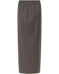 St. Agni - Wool Blend Midi Skirt - Lyst