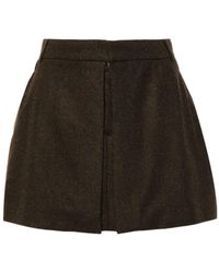 Ami Paris - Virgin Wool Mini Skirt - Lyst