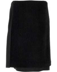 Jil Sander - Raw Hem Velvet Skirt - Lyst