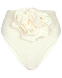 Magda Butrym - Floral-Appliqué High-Rise Bikini Bottoms - Lyst