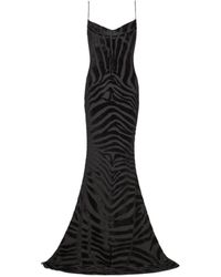 Balmain - Zebra-Print Maxi Dress - Lyst