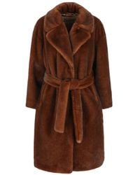 Herno - Faux-Fur Belted Coat - Lyst